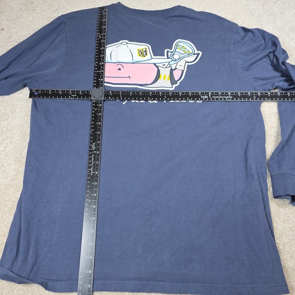 Vineyard Vines T-Shirt Mens XL Navy Blue PLL Target Practice Graphic Pocket Logo - Picture 6 of 6